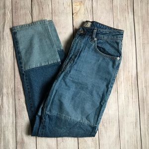 Free People Patchwork Jeans